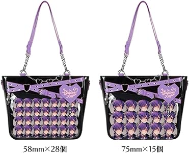 Amazon.co.jp: 暴躁小梅 クロスベルト付き痛バッグ 痛バ